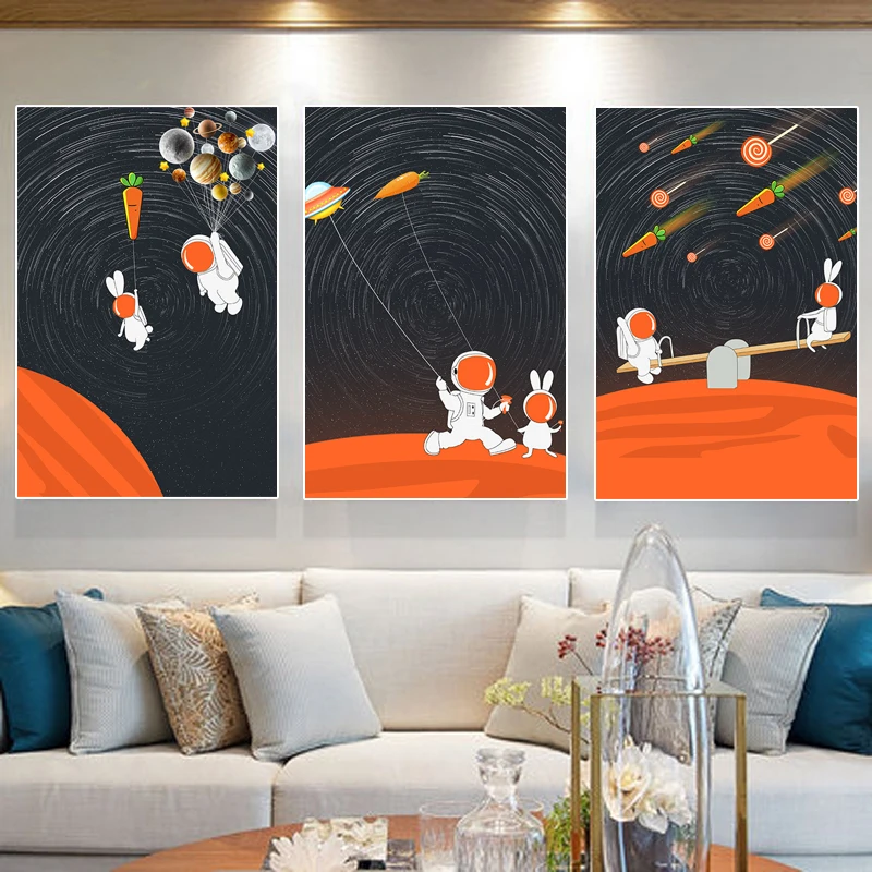 Cartoon Astronaut Canvas Painting Creativity Living Room Poster Print Wall Art Pictures Modern Children's Room Home Decoration
Cartoon Astronaut Canvas Painting Creativity Living Room Poster Print Wall Art Pictures Modern Children's Room Home Decoration
