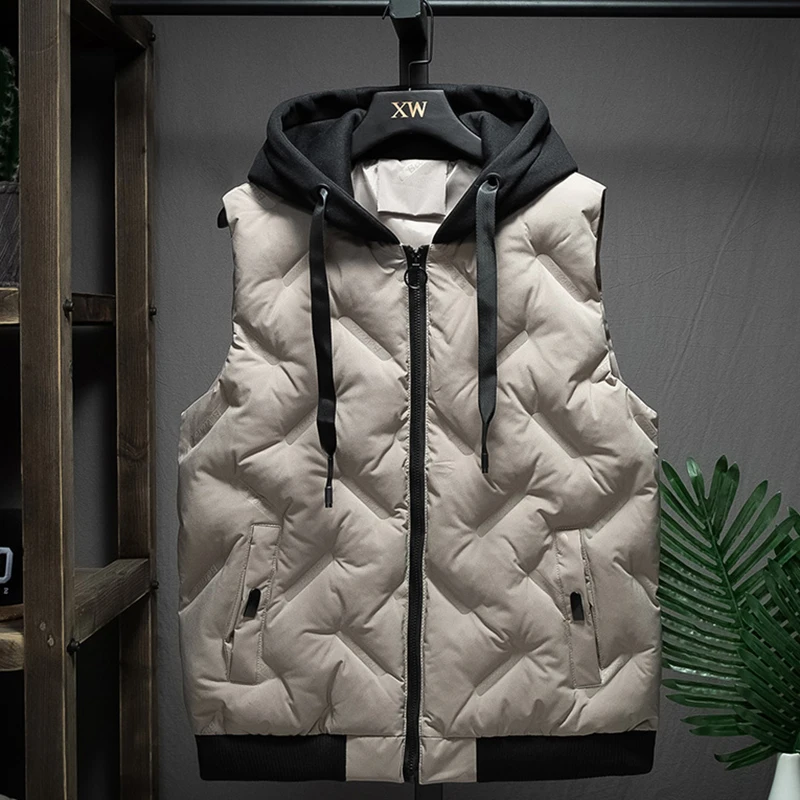 2020 New Winter Vest Men Casual Waterproof Warm Hooded Slash Pockets Sleeveless Coat Red Khaki Black Color Plus Size 4XL
2020 New Winter Vest Men Casual Waterproof Warm Hooded Slash Pockets Sleeveless Coat Red Khaki Black Color Plus Size 4XL
