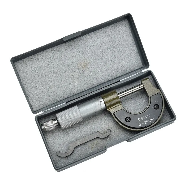 1pc Carbon Steel Outside Micrometer 0-25mm/0.001mm Gauge Vernier Caliper Measuring Tool Professional Micrometer Gauging Tools
1pc Carbon Steel Outside Micrometer 0-25mm/0.001mm Gauge Vernier Caliper Measuring Tool Professional Micrometer Gauging Tools