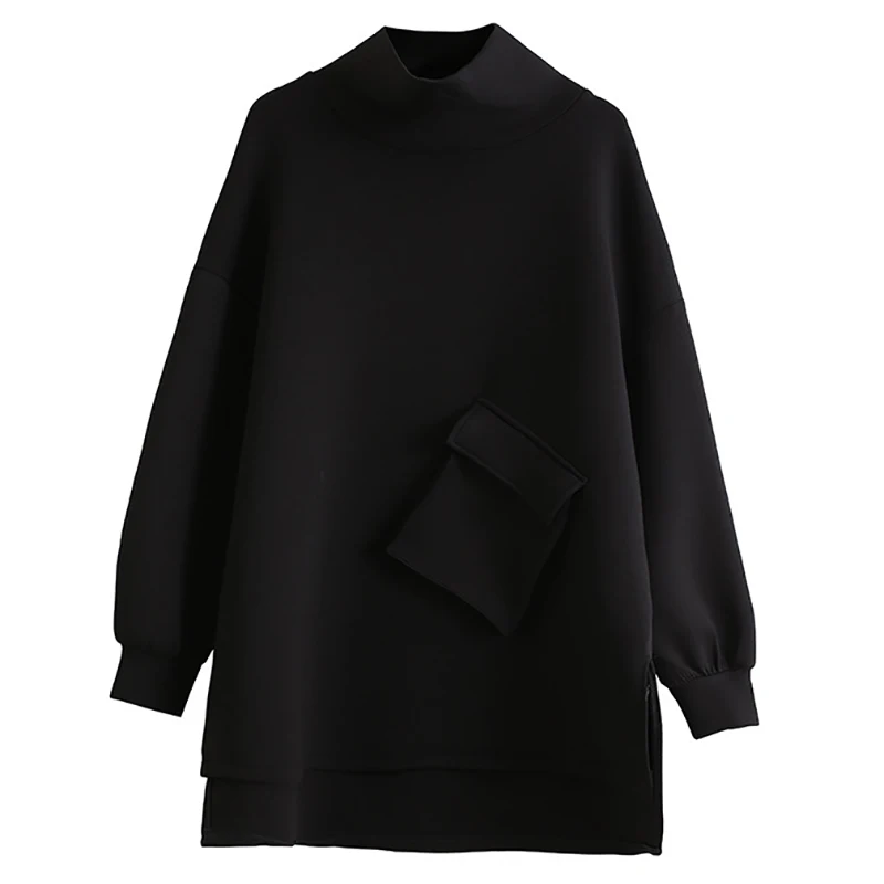 Women Big Size Pocket Irregular T-shirt New Turtleneck Long Batwing Sleeve Fashion Tide Spring Autumn 2021 AF672 
Women Big Size Pocket Irregular T-shirt New Turtleneck Long Batwing Sleeve Fashion Tide Spring Autumn 2021 AF672