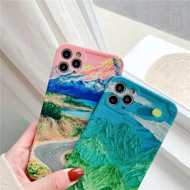 Colorful 3D Oil Painting Phone Case for Iphone 11 Pro Max 12 Mini 7 8 Plus X XR XS SE 2020 Watercolor Scenery Soft Protect Cover
Colorful 3D Oil Painting Phone Case for Iphone 11 Pro Max 12 Mini 7 8 Plus X XR XS SE 2020 Watercolor Scenery Soft Protect Cover