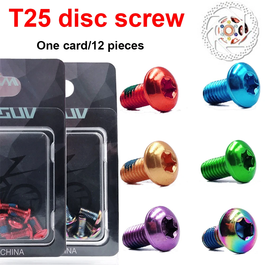 12Pcs Bicycle Brake Disc Screws Colorful Rotor Bolts Steel M5*10mm 1.8g For MTB Bike Cycling Fixing Accessories
12Pcs Bicycle Brake Disc Screws Colorful Rotor Bolts Steel M5*10mm 1.8g For MTB Bike Cycling Fixing Accessories