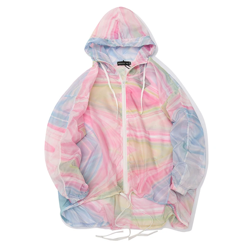 Rainbow Print Thin Hooded Jacket Man/Women Long Sleeve Summer Sunscreen Jacket Outwear Big Size Casual Loose Zipper Jacket
Rainbow Print Thin Hooded Jacket Man/Women Long Sleeve Summer Sunscreen Jacket Outwear Big Size Casual Loose Zipper Jacket