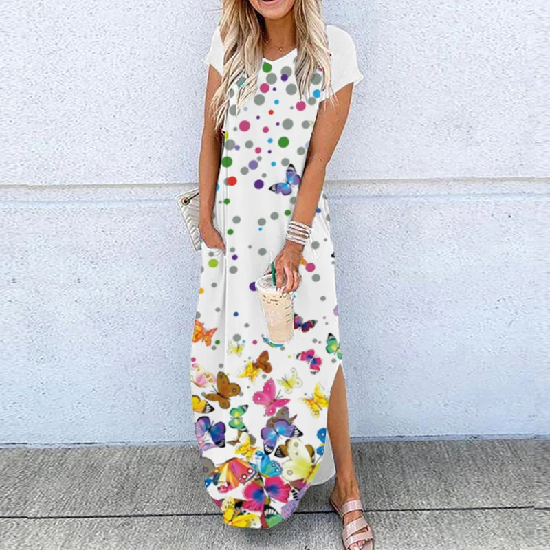 2021 Sunflower Dress Women O Neck Pocket Long Dress Women Summer Print Short Sleeve Bohemian Dresses For Women Plus Size 
2021 Sunflower Dress Women O Neck Pocket Long Dress Women Summer Print Short Sleeve Bohemian Dresses For Women Plus Size