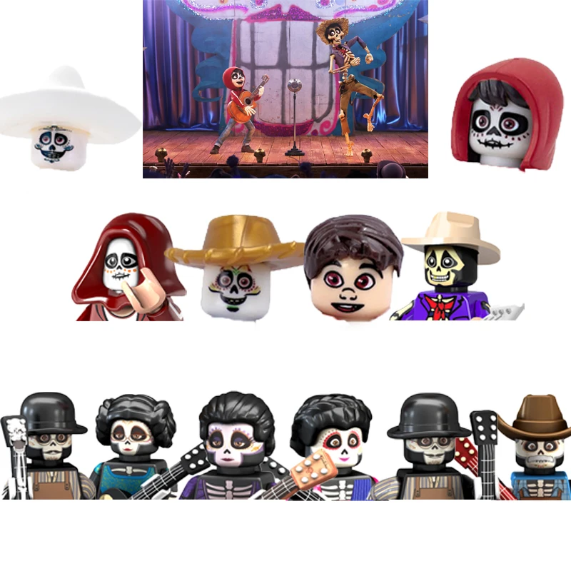 The Day Of The Dead Coco Movie Victoria Quirinas Chino Alpacino Ector Miguel Ernesto de la Cruz Building Blocks Figure Head
The Day Of The Dead Coco Movie Victoria Quirinas Chino Alpacino Ector Miguel Ernesto de la Cruz Building Blocks Figure Head
