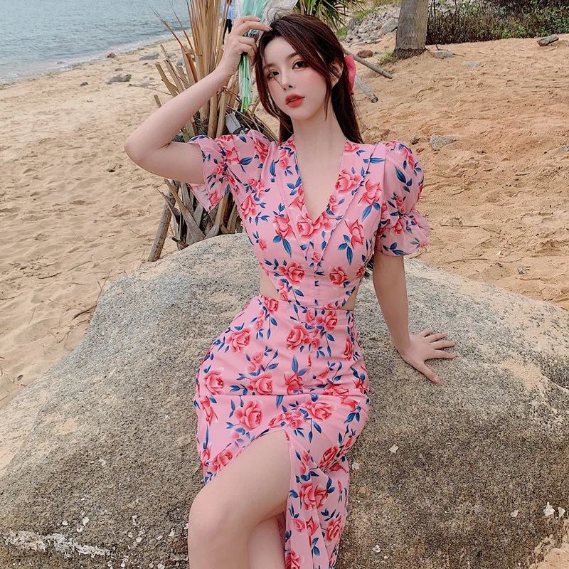 Summer Women Maxi Long Elegant Beach Holiday Floral Print Dress High Split V-neck Backless Dresses YOU390
Summer Women Maxi Long Elegant Beach Holiday Floral Print Dress High Split V-neck Backless Dresses YOU390