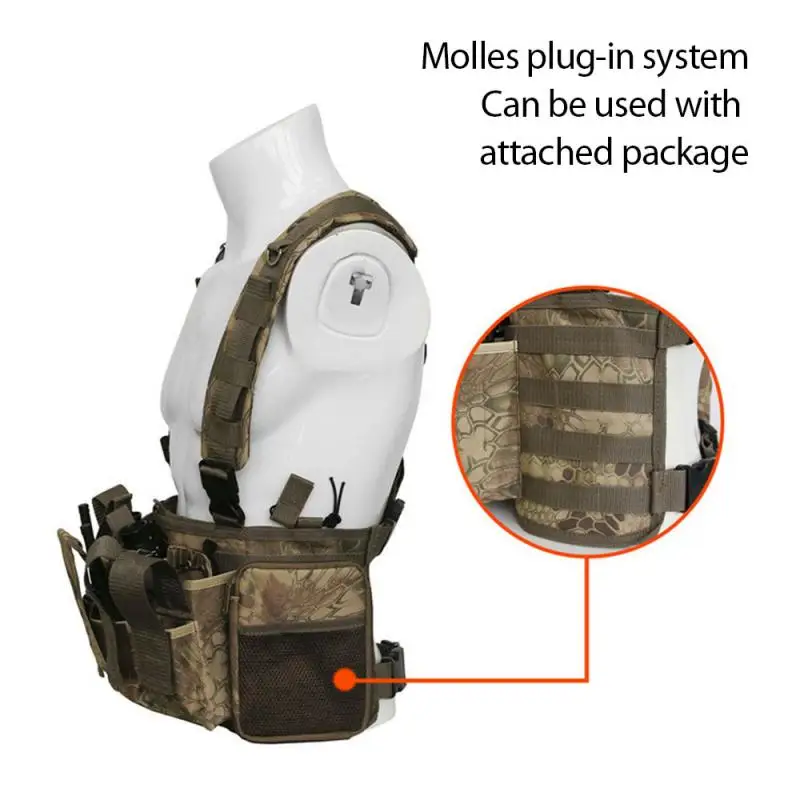 Outdoor Multi-pocket Waist Bag Tactical Vest Backpack Camouflage Double Shoulder Bags Multi-function Convenient Climbing Bags
Outdoor Multi-pocket Waist Bag Tactical Vest Backpack Camouflage Double Shoulder Bags Multi-function Convenient Climbing Bags