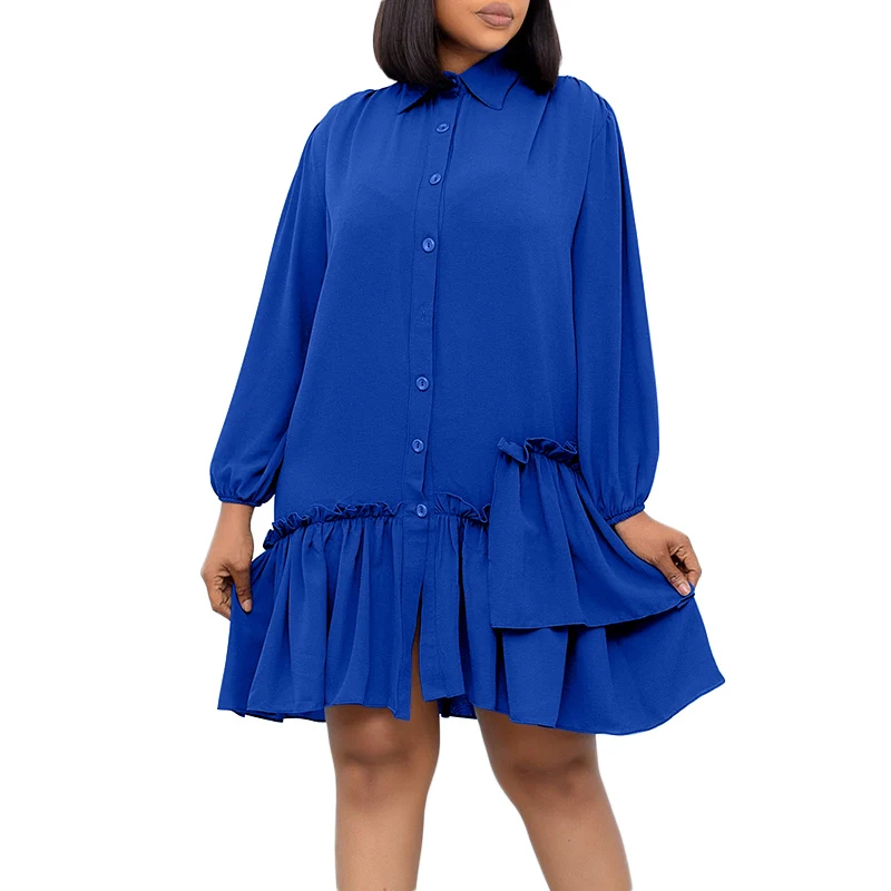 Spring Fall Women Long Sleeve Dress VONDA 2021 Casual Turn Down Neck Loose Pleated Dresses Kleid Vestidos Mini Robe Oversized
Spring Fall Women Long Sleeve Dress VONDA 2021 Casual Turn Down Neck Loose Pleated Dresses Kleid Vestidos Mini Robe Oversized