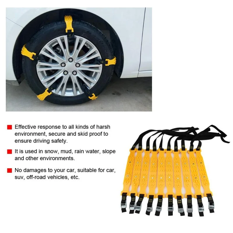 Hot 1/10Pcs Anti Slip Car Snow Chain Winter Durable Anti-Skid Tire Chains For Emergencies And Road Trip
Hot 1/10Pcs Anti Slip Car Snow Chain Winter Durable Anti-Skid Tire Chains For Emergencies And Road Trip