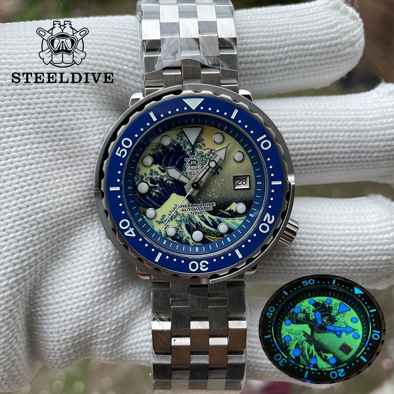 Мужские часы STEELDIVE s часы для дайверов Tuna, Мужские автоматические часы 300 м, водонепроницаемые механические наручные часы, светящиеся часы ...
Мужские часы STEELDIVE s часы для дайверов Tuna, Мужские автоматические часы 300 м, водонепроницаемые механические наручные часы, светящиеся часы ...