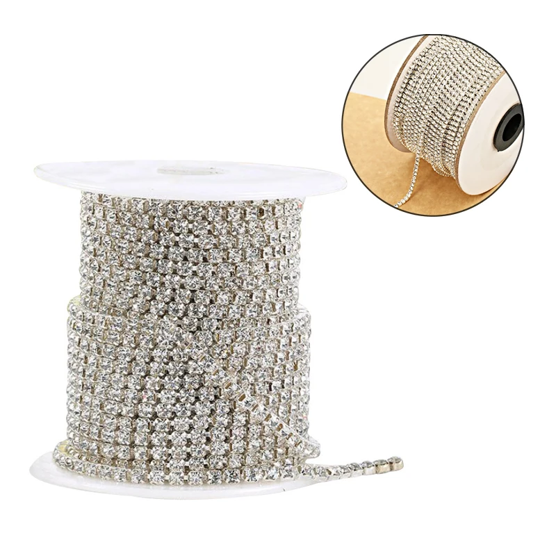 10 Meters/Roll Bracelet Headwear Clothing Shoes Rhinestone Claw Chain DIY Sewing Trim For Necklaces Bracelets Boutonniere
10 Meters/Roll Bracelet Headwear Clothing Shoes Rhinestone Claw Chain DIY Sewing Trim For Necklaces Bracelets Boutonniere