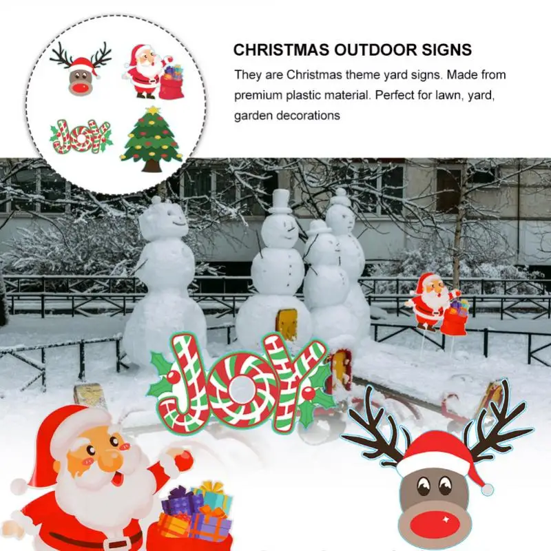 6PCS Christmas Plastic Sign Household Front Yard Decoration Ornament Outdoor Garden Weather Proof Decor Accessories With Stake 
6PCS Christmas Plastic Sign Household Front Yard Decoration Ornament Outdoor Garden Weather Proof Decor Accessories With Stake