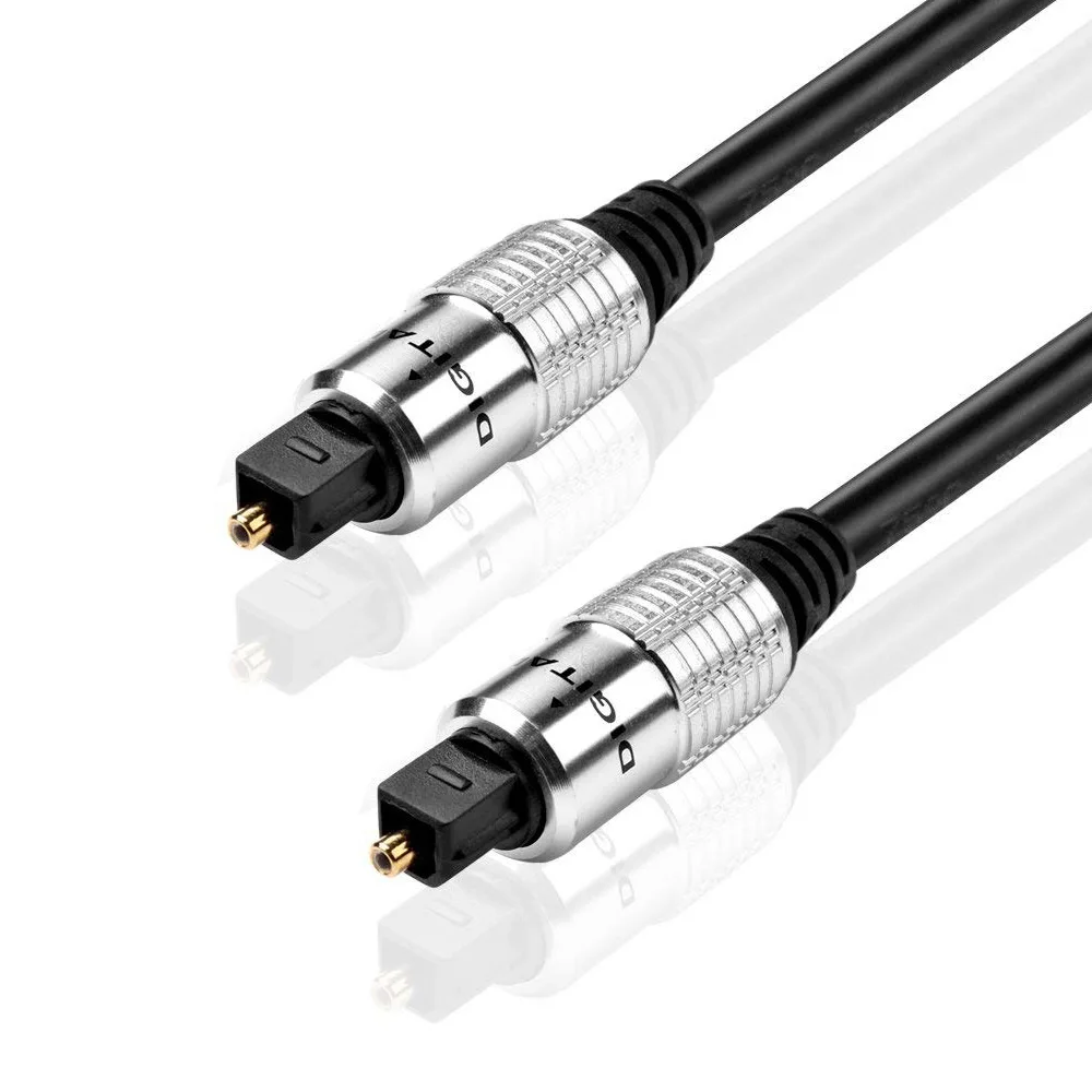 3/10/16ft TosLink Fiber Optics Digital Audio Optical Cable SPDIF Cord OD5.0 Wire Compatible ADAT, Dolby Digital,Pro Audio Cards
3/10/16ft TosLink Fiber Optics Digital Audio Optical Cable SPDIF Cord OD5.0 Wire Compatible ADAT, Dolby Digital,Pro Audio Cards