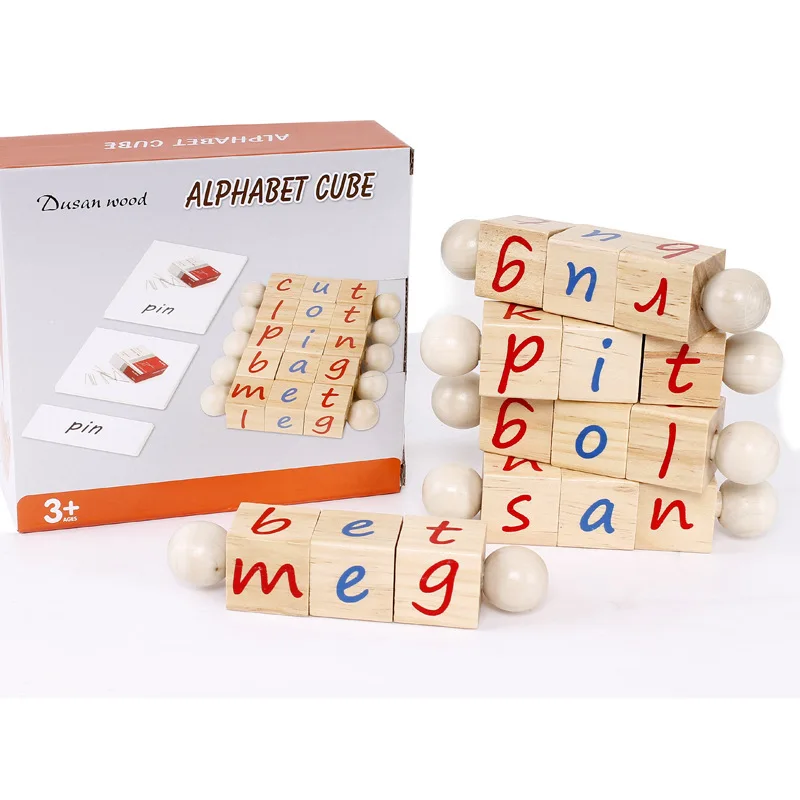 Montessori English Spelling Building Blocks Wooden Alphabet Cube Pinyin Word Letter Block Baby Kid's Language Learning Toy Gift
Montessori English Spelling Building Blocks Wooden Alphabet Cube Pinyin Word Letter Block Baby Kid's Language Learning Toy Gift