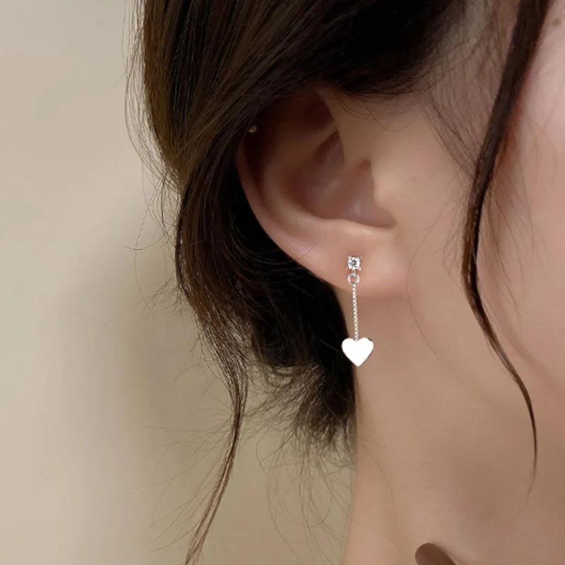 New Fashion 925 Sterling Silver Shiny Zircon Love Earrings Sweet Peach Heart Earrings For Wedding Party Fine Jewelry ER049
New Fashion 925 Sterling Silver Shiny Zircon Love Earrings Sweet Peach Heart Earrings For Wedding Party Fine Jewelry ER049