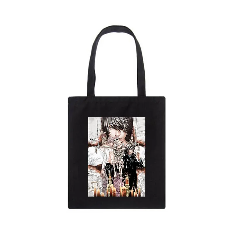 Death Note Canvas Bag Japanese Anime Printed Shopping Fun Casual Cartoon Gothic Female Large Capacity women Shoulder
Death Note Canvas Bag Japanese Anime Printed Shopping Fun Casual Cartoon Gothic Female Large Capacity women Shoulder