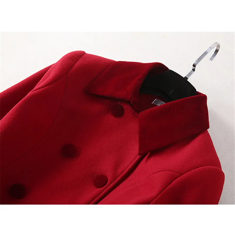 Woolen coat women long wine red 2020 autumn winter new fashion slim double-breasted wool blends outwear clothing feminina LD1405
Woolen coat women long wine red 2020 autumn winter new fashion slim double-breasted wool blends outwear clothing feminina LD1405