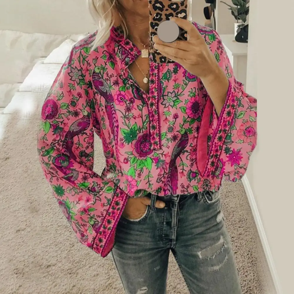2021 Boho Blouse Peacock Floral Print Long Sleeve Shirt Casual V-neck Women Tops Summer Autumn Chic Blouses Female 3XL
2021 Boho Blouse Peacock Floral Print Long Sleeve Shirt Casual V-neck Women Tops Summer Autumn Chic Blouses Female 3XL