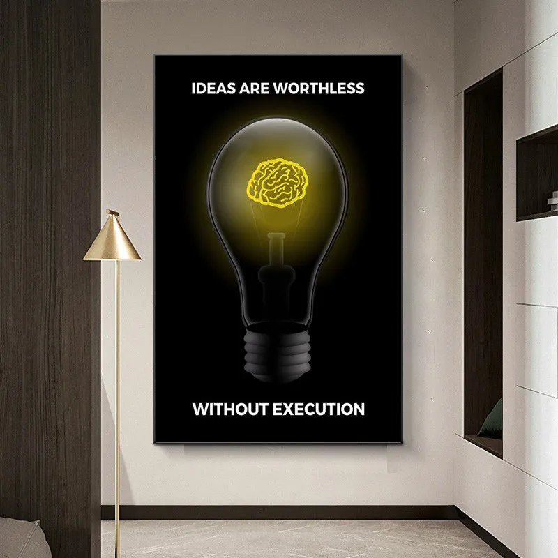 Modern Light Bulb Bright Motivational Canvas Painting Wall Art Posters Prints Wall Picture for Office Bedroom Home Wall Cuadros
Modern Light Bulb Bright Motivational Canvas Painting Wall Art Posters Prints Wall Picture for Office Bedroom Home Wall Cuadros