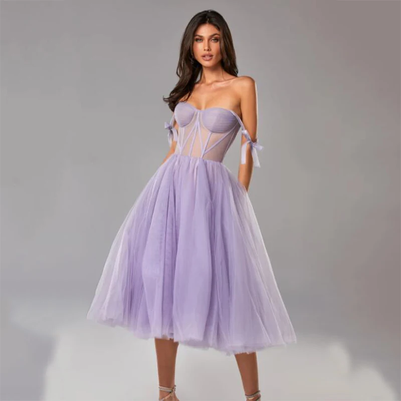 Sweetheart Short Evening Dresses 2021 Detachable Puff Sleeves Tea Length Homecoming Gowns Night Party Organza Illusion Style
Sweetheart Short Evening Dresses 2021 Detachable Puff Sleeves Tea Length Homecoming Gowns Night Party Organza Illusion Style