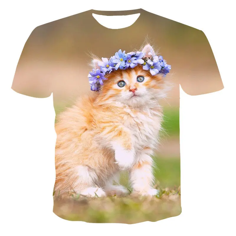 2021 New Summer T-Shirt Unisex Short-Sleeved 3D Printing T-Shirt Animal Series Kitten Round Neck Pullover XXS-6XL Wholesale 
2021 New Summer T-Shirt Unisex Short-Sleeved 3D Printing T-Shirt Animal Series Kitten Round Neck Pullover XXS-6XL Wholesale