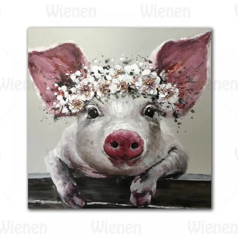Cute Garland Piggy Hand-Painted Wall Pictures Square Posters and Prints Canvas Painting Home Decor Nursery Baby Bedroom Wall Art
Cute Garland Piggy Hand-Painted Wall Pictures Square Posters and Prints Canvas Painting Home Decor Nursery Baby Bedroom Wall Art