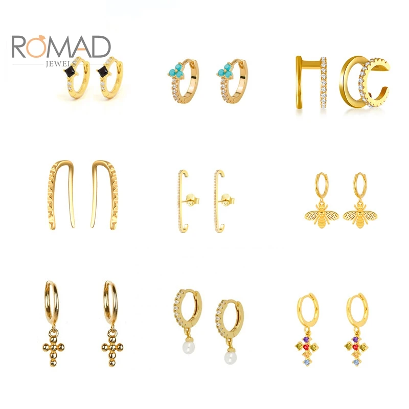 ROMAD Round Small Hoop Earrings For Women Girls Party Gifts Snake Cross Pearl Earrings Jewelry Gold Earrings Pendientes Mujer
ROMAD Round Small Hoop Earrings For Women Girls Party Gifts Snake Cross Pearl Earrings Jewelry Gold Earrings Pendientes Mujer