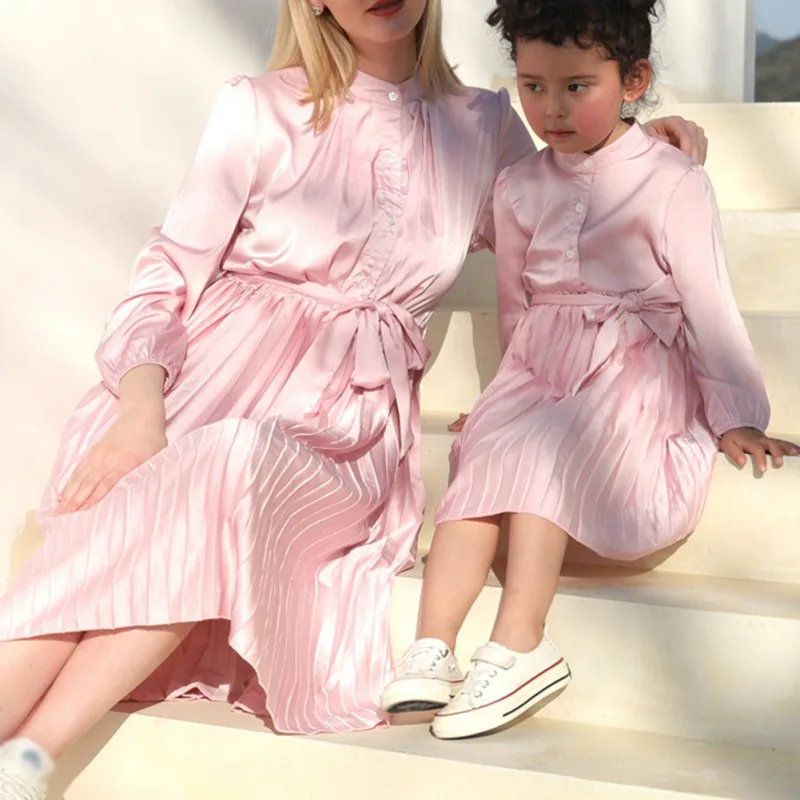 Baywell Autumn Spriint Mother And Daughter Long Sleeve Solid Color Dress Matching Family Clothes For Mother Child
Baywell Autumn Spriint Mother And Daughter Long Sleeve Solid Color Dress Matching Family Clothes For Mother Child
