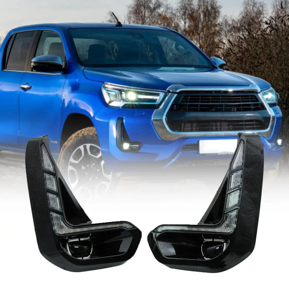 

2Pcs Daytime Running Lamp Professional IP67 6000-6700K Waterproof LED DRL Turn Light for Toyota Hilux 2020 Accessories