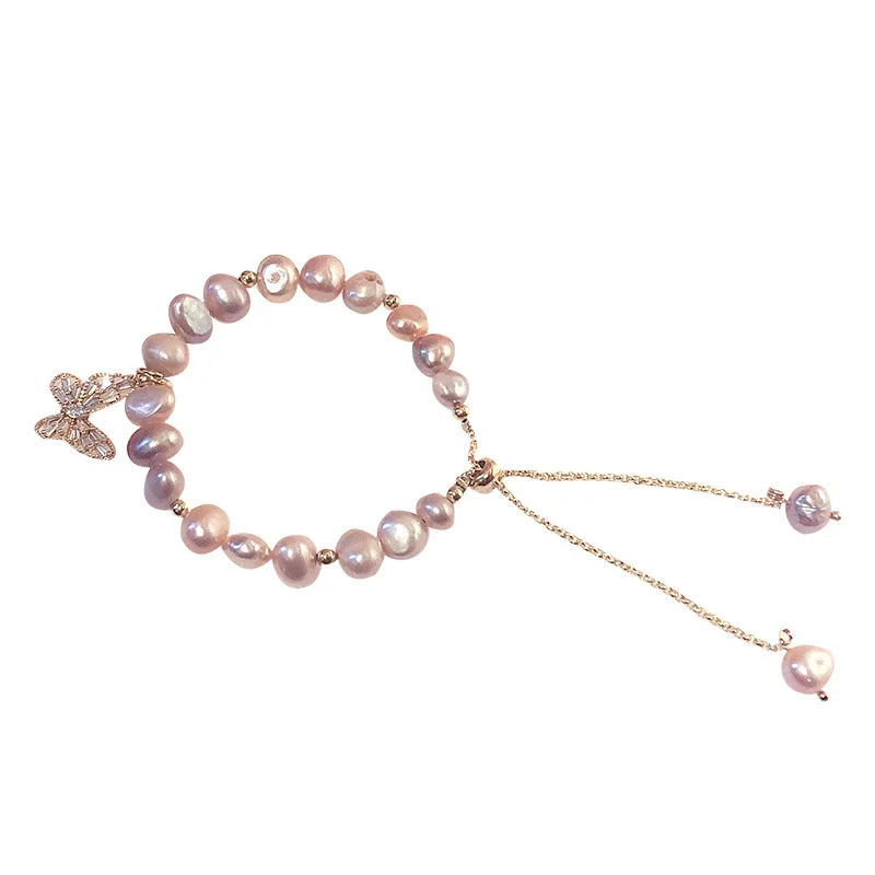 Baroque Freshwater Pearl Bracelet Women's Micro Inlaid Butterfly Bracelet Metal Drawstring Bracelet Women's Charm Bracelet
Baroque Freshwater Pearl Bracelet Women's Micro Inlaid Butterfly Bracelet Metal Drawstring Bracelet Women's Charm Bracelet