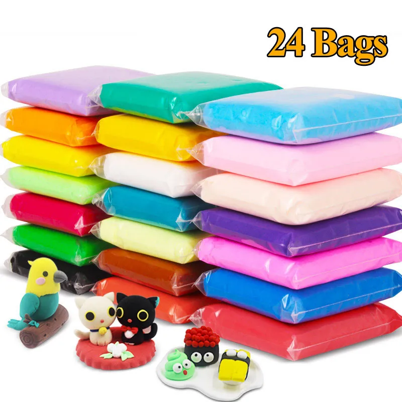 12/24/36pcs/lot DIY Light Playdough Polymer Plasticine Clay Toys Baby Care Air Drying Casting Modelling Clay Tool Creative Kids
12/24/36pcs/lot DIY Light Playdough Polymer Plasticine Clay Toys Baby Care Air Drying Casting Modelling Clay Tool Creative Kids