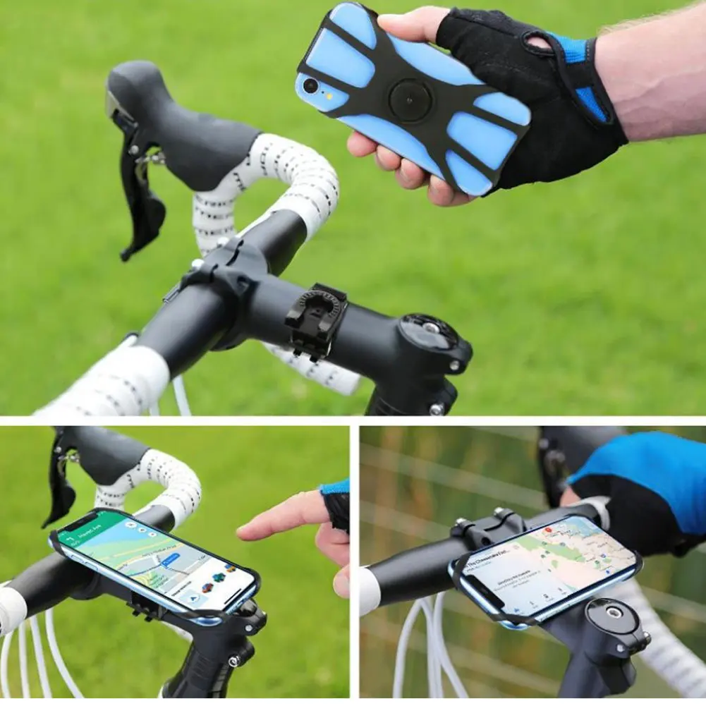 

360 Degree Rotation Detachable Bicycle Mobile Phone Holde Motorcycle Mobile Phone Navigation Bracket Battery Car Fixing Frame
