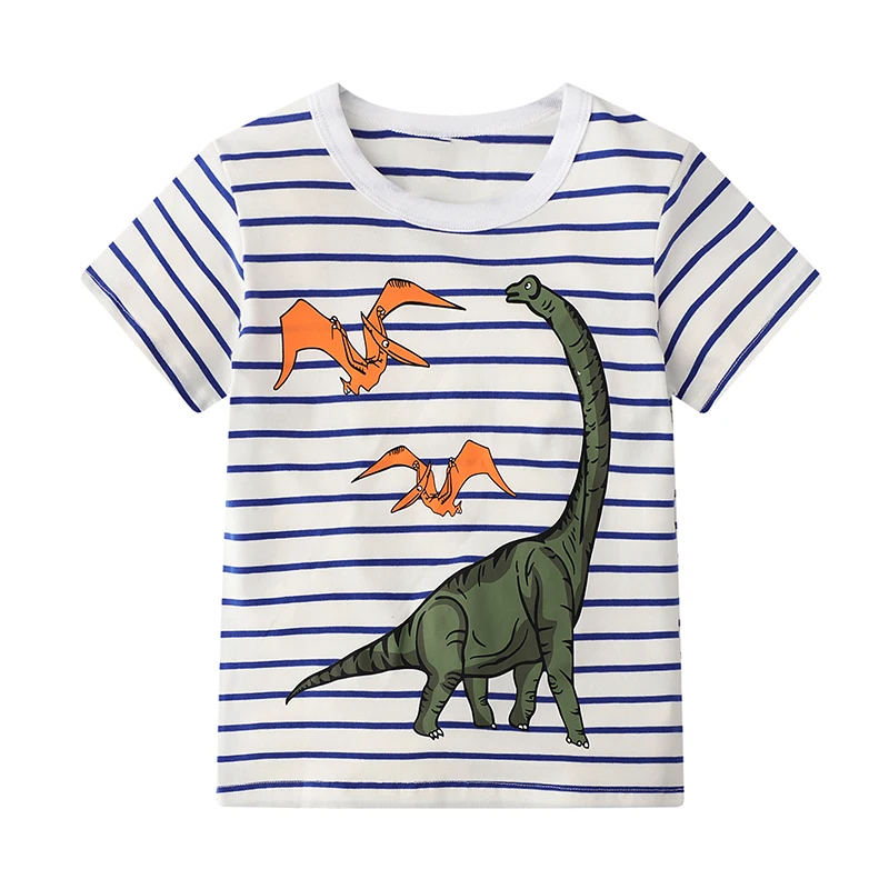 27Kids Boys T-shirt Baby Cotton Summer Clothing Striped Dinosaur Fashion Soft Treatment Breathable Clothes 2-7Years 
27Kids Boys T-shirt Baby Cotton Summer Clothing Striped Dinosaur Fashion Soft Treatment Breathable Clothes 2-7Years