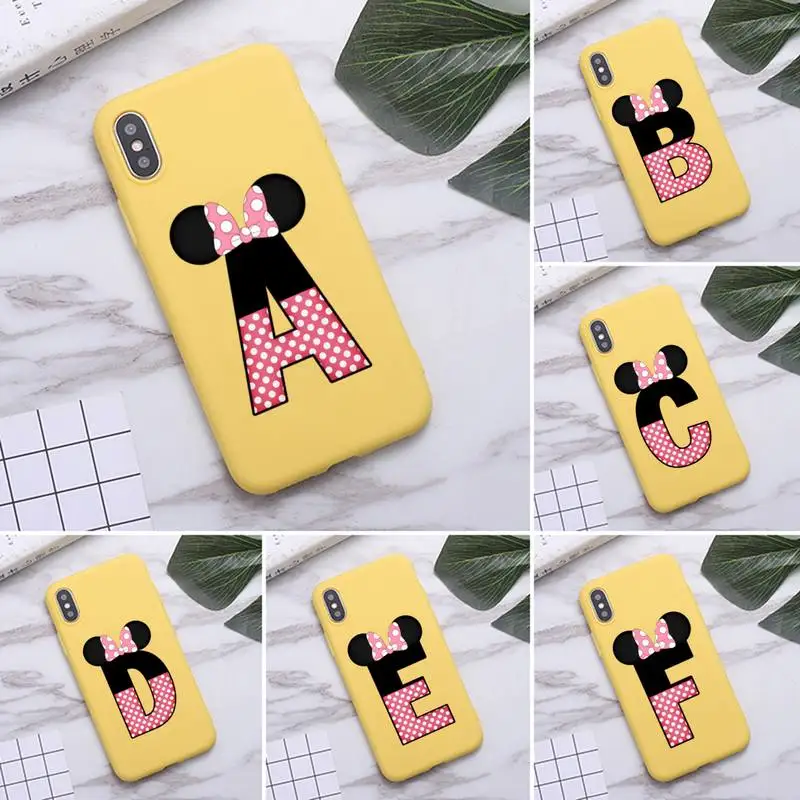 KPUSAGRT Bow letters Phone Case for iPhone 11 Pro Max X XR XS 8 7 6s Plus Candy yellow Silicone Cases
KPUSAGRT Bow letters Phone Case for iPhone 11 Pro Max X XR XS 8 7 6s Plus Candy yellow Silicone Cases