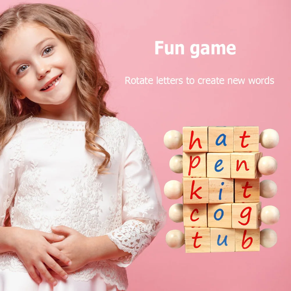 Monterssori Language Toys Words Spelling Block Toy Alphabet Cube Block English Spell Learing Cards with Rotating Building Blocks
Monterssori Language Toys Words Spelling Block Toy Alphabet Cube Block English Spell Learing Cards with Rotating Building Blocks