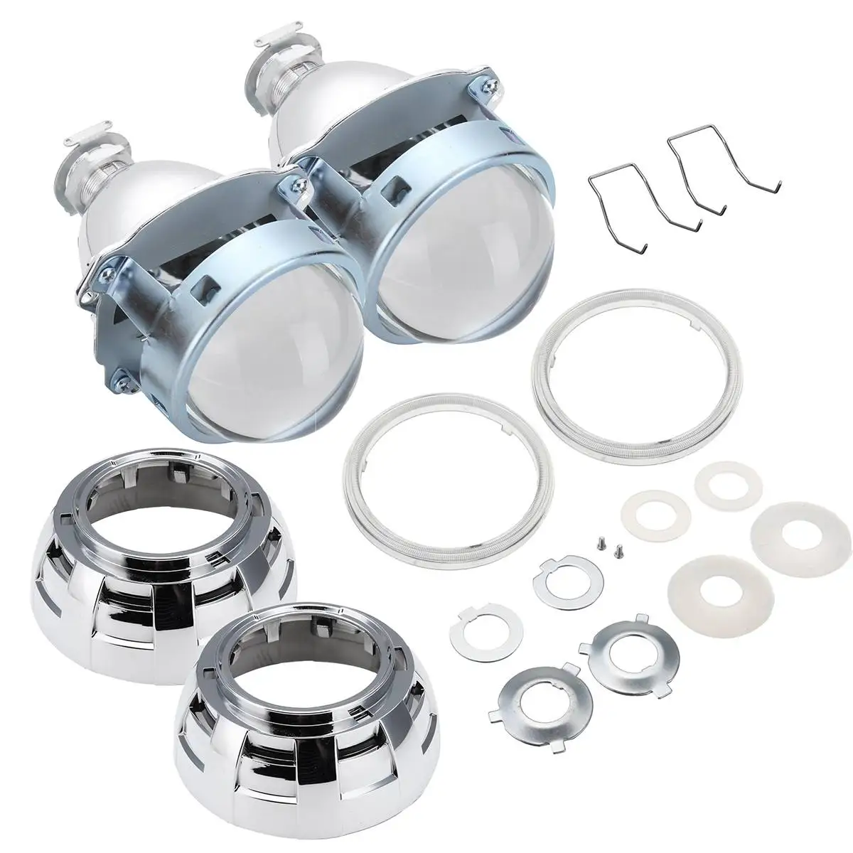 2pcs 3" Bi Xenon Projector Lenses Headlight Retrofit Headlight projector lens Headlamp HID H1 H4 H7
2pcs 3" Bi Xenon Projector Lenses Headlight Retrofit Headlight projector lens Headlamp HID H1 H4 H7