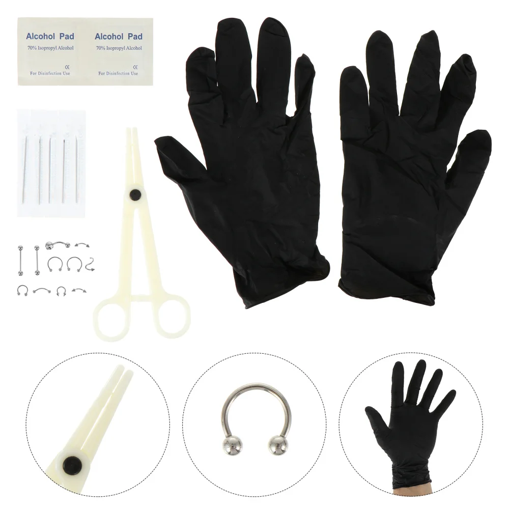 17Pcs Body Tools Kit with Clamp Needle Jewelry for Ear Lip Nose
17Pcs Body Tools Kit with Clamp Needle Jewelry for Ear Lip Nose