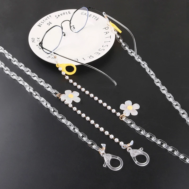 New Fashion Sunglasses Chain Flower Bead Glasses Chain Transparent Flower Antilost Mask Lanyard Hold Straps Girls Women
New Fashion Sunglasses Chain Flower Bead Glasses Chain Transparent Flower Antilost Mask Lanyard Hold Straps Girls Women