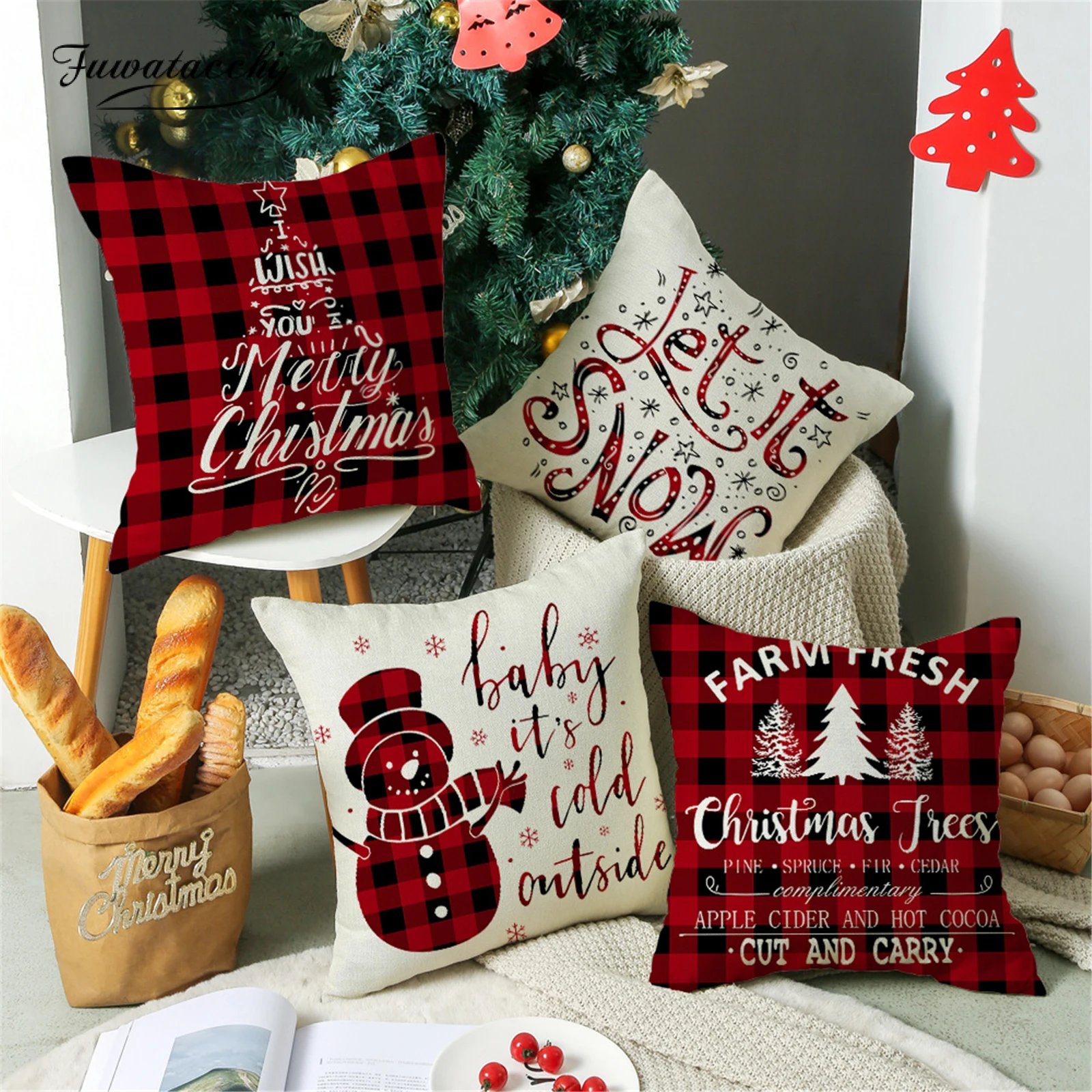 Fuwatacchi Christmas Decoration Pillow Case For Bedroom Chair Sofa Home Decor Cushion Cover Xmas Santa Claus Grid Pillowcase
Fuwatacchi Christmas Decoration Pillow Case For Bedroom Chair Sofa Home Decor Cushion Cover Xmas Santa Claus Grid Pillowcase