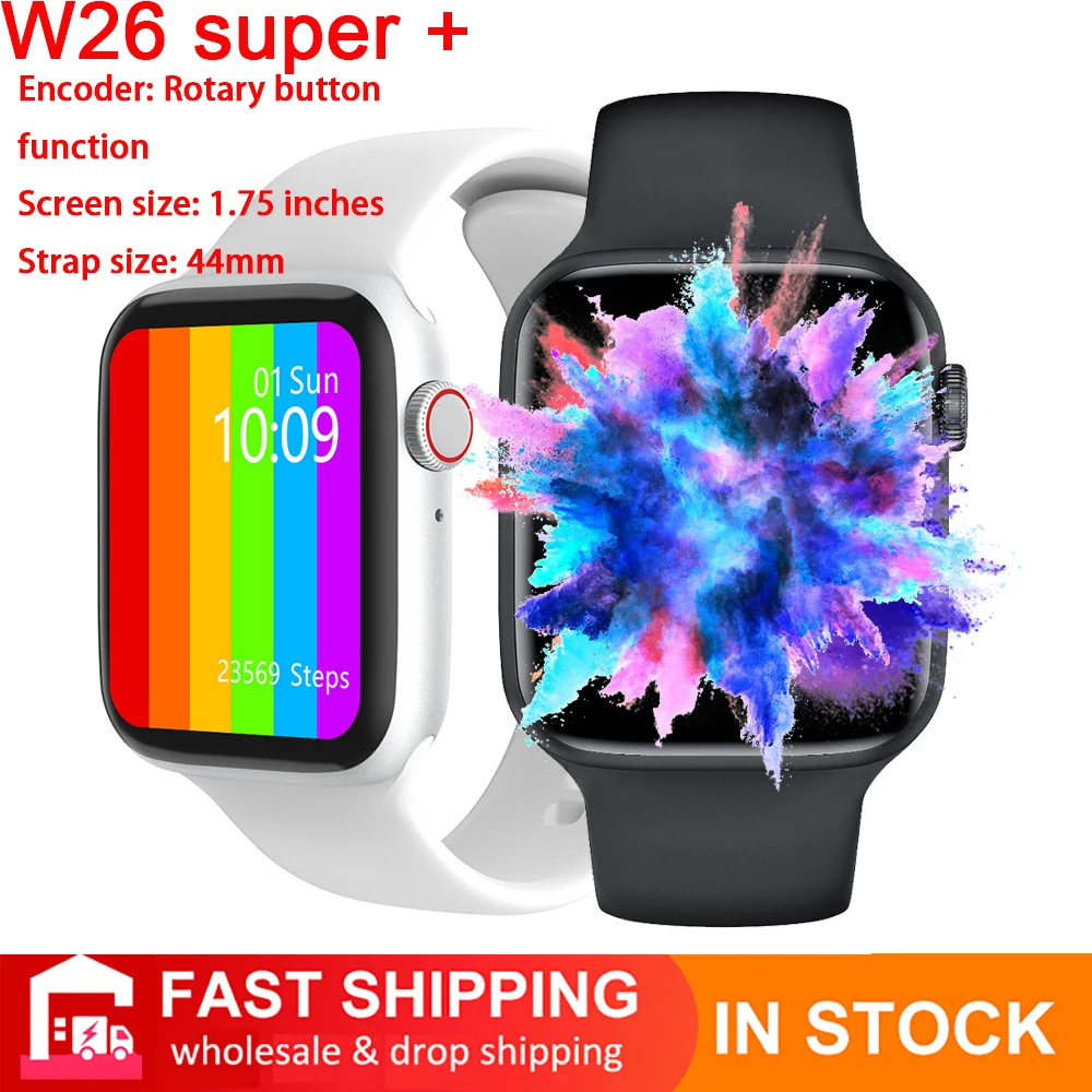 Original W26 Super+ smart watch Rotary button function DIY dial PK IWO 12 13 10 W46 T500 PLUS T900 X5 X6 X7 PRO Y68 D20 T800 X8
Original W26 Super+ smart watch Rotary button function DIY dial PK IWO 12 13 10 W46 T500 PLUS T900 X5 X6 X7 PRO Y68 D20 T800 X8