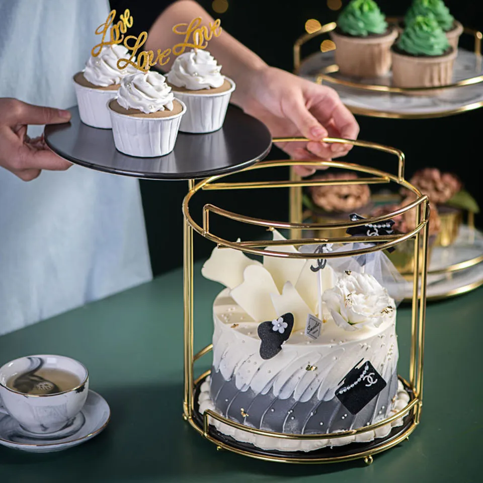 Msjo Double layer Nordic Marble Cake Display Stand Pastry Fruit Tray Golden Dessert Table Wedding Birthday Party Decoration Rack
Msjo Double layer Nordic Marble Cake Display Stand Pastry Fruit Tray Golden Dessert Table Wedding Birthday Party Decoration Rack