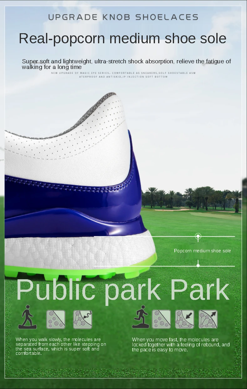 PGM Golf Sneakers Men Knob Laces Waterproof Wear Microfiber Leather Shoes Spring Summer Anti-Slippage Popcorn Rubber Sole Shoes
PGM Golf Sneakers Men Knob Laces Waterproof Wear Microfiber Leather Shoes Spring Summer Anti-Slippage Popcorn Rubber Sole Shoes