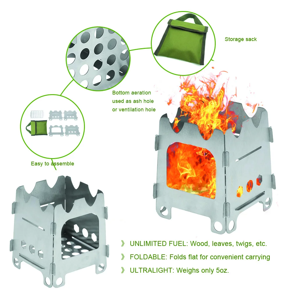 Titanium Outdoor Camping Stove Portable Ultra Light Folding Wood Alcohol Stove Medium Stove Pocket Stove Camping Fishing Hiking
Titanium Outdoor Camping Stove Portable Ultra Light Folding Wood Alcohol Stove Medium Stove Pocket Stove Camping Fishing Hiking