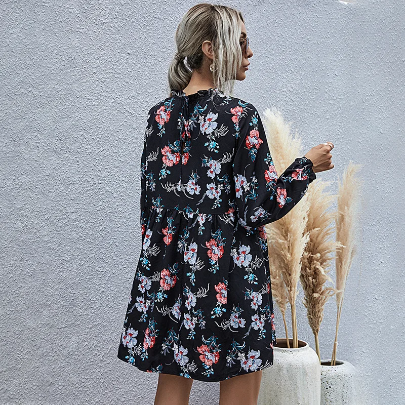 2020 Fashion Vintage Print Women Dress Casual O-neck Lantern Sleeves Loose Ruffles Dress
2020 Fashion Vintage Print Women Dress Casual O-neck Lantern Sleeves Loose Ruffles Dress