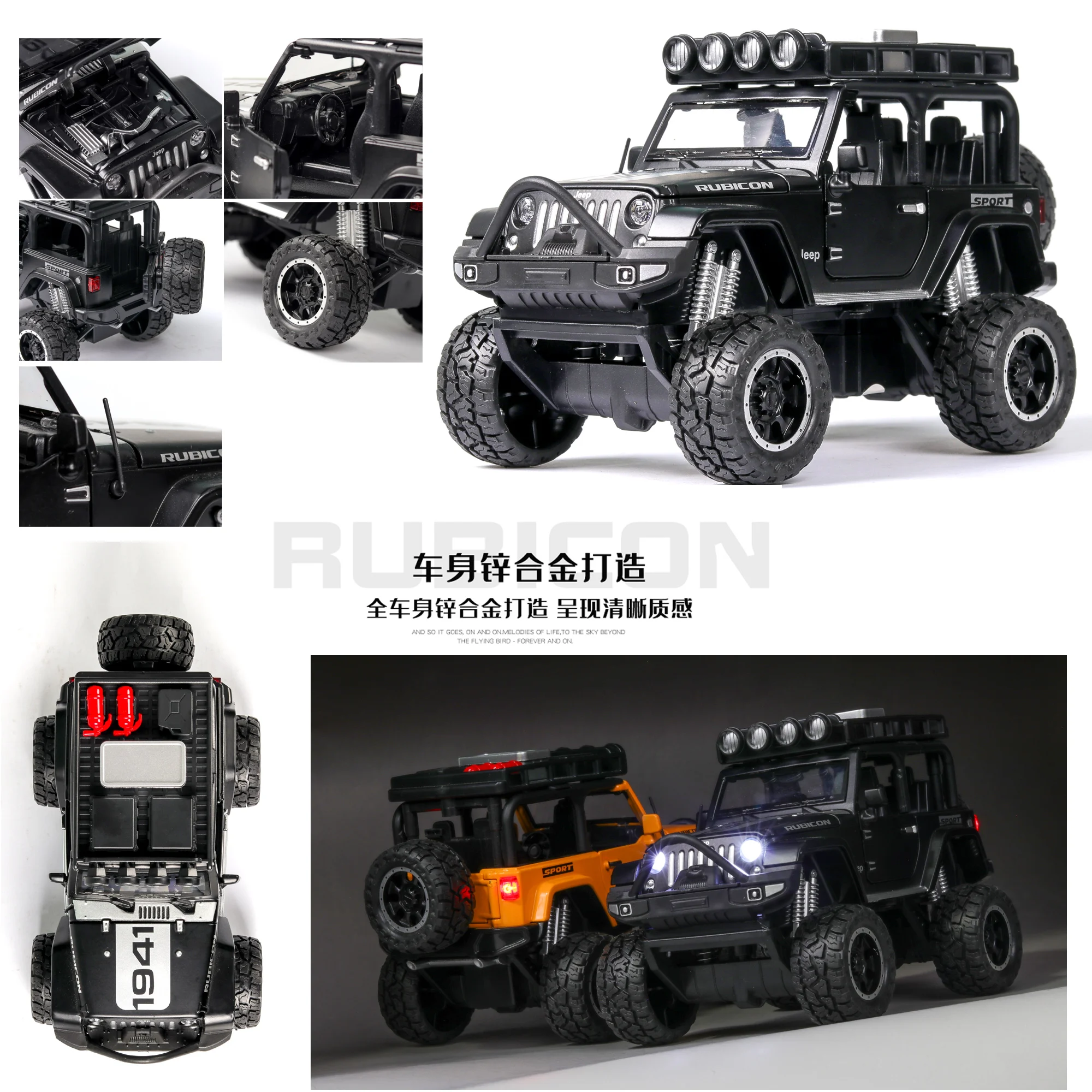 1:32 Hot High Simulation Jeeps Wrangler Big Wheel Diecasts Toy Vehicles With Sound And Light Car Model For Children Gifts Toys
1:32 Hot High Simulation Jeeps Wrangler Big Wheel Diecasts Toy Vehicles With Sound And Light Car Model For Children Gifts Toys