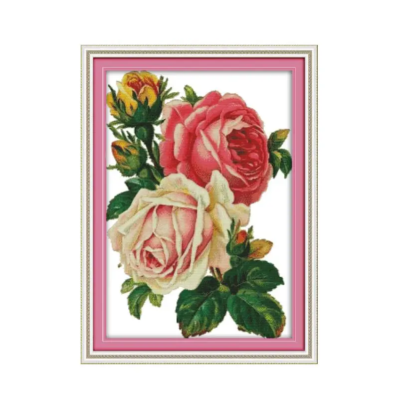 Ferns and roses cross stitch kit flower 14ct printed fabric canvas stitching embroidery DIY handmade needlework
Ferns and roses cross stitch kit flower 14ct printed fabric canvas stitching embroidery DIY handmade needlework