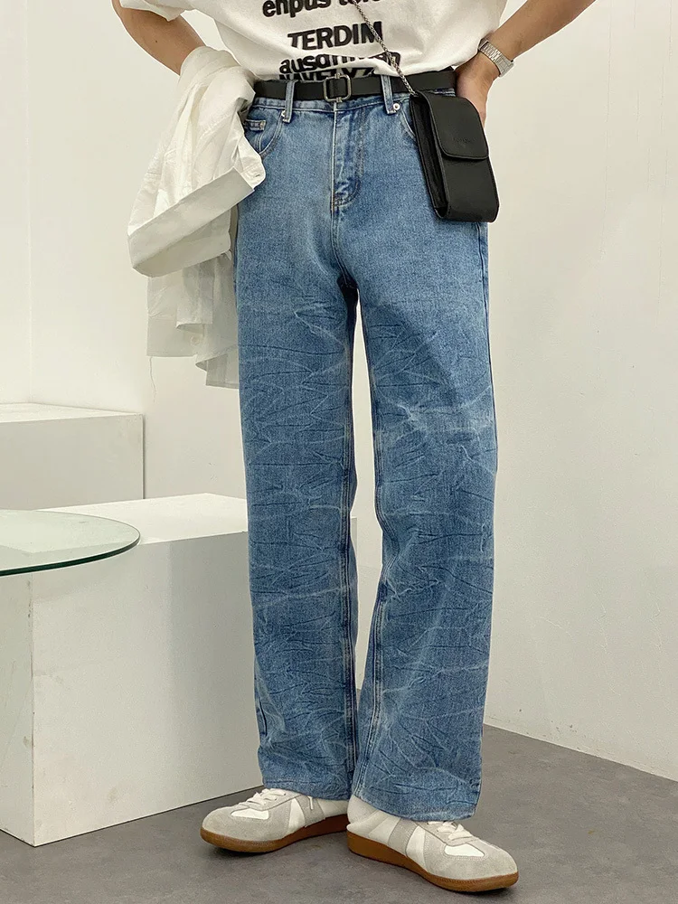 IEFB Men's High Waist Wash Denim Trousers Korean Style Blue Jeans 2021 Spring Summer Straight Pants New Loose Fit Fashion 9Y6221
IEFB Men's High Waist Wash Denim Trousers Korean Style Blue Jeans 2021 Spring Summer Straight Pants New Loose Fit Fashion 9Y6221