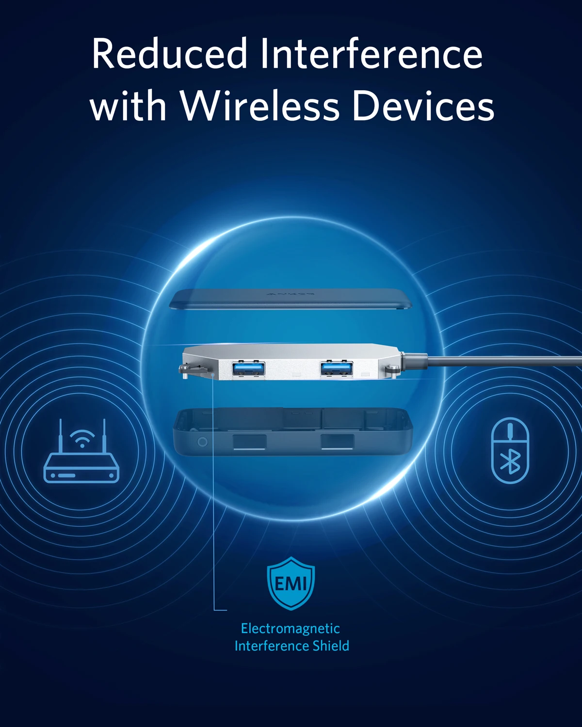 Anker USB C концентратор 5 в 1 взаимный обмен данными между компьютером и