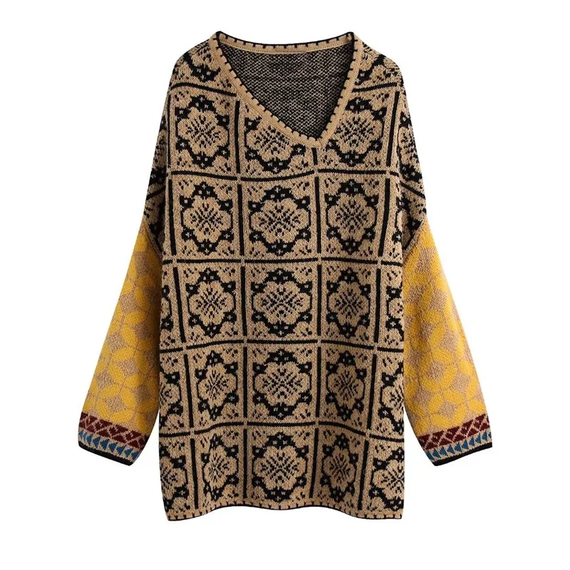 ZXQJ Women 2021 Fashion Oversized Jacquard Knit Sweater Vintage Asymmetric Neck Long Sleeve Female Pullovers Chic Tops
ZXQJ Women 2021 Fashion Oversized Jacquard Knit Sweater Vintage Asymmetric Neck Long Sleeve Female Pullovers Chic Tops