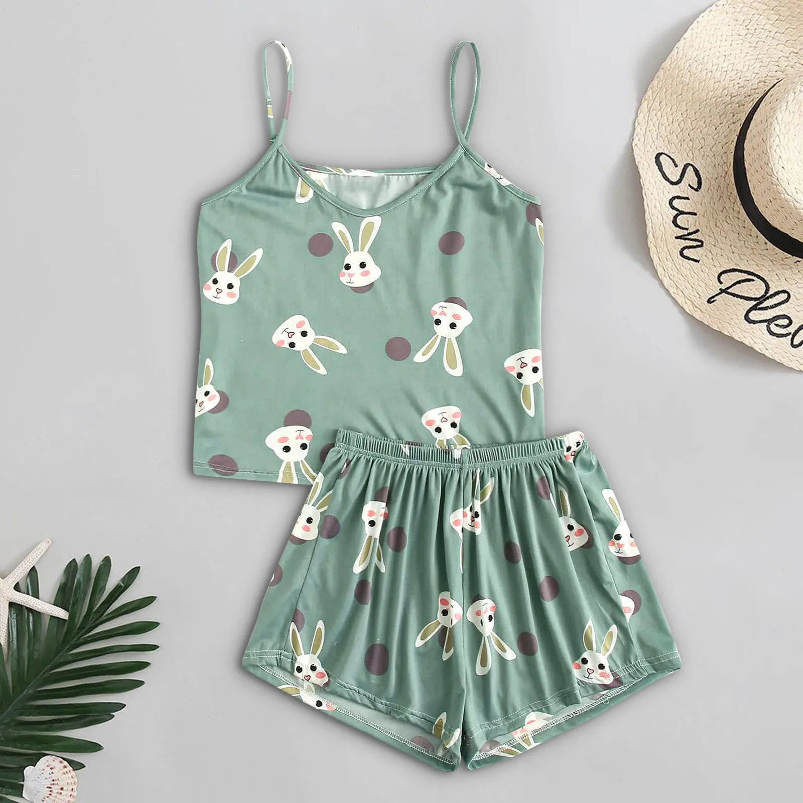 Women's Sleepwear Pajamas Cute Cartoon Print Short Set for Women Pajama Set Sweet Cami & Shorts Home Clothes Summer Pijama 
Women's Sleepwear Pajamas Cute Cartoon Print Short Set for Women Pajama Set Sweet Cami & Shorts Home Clothes Summer Pijama